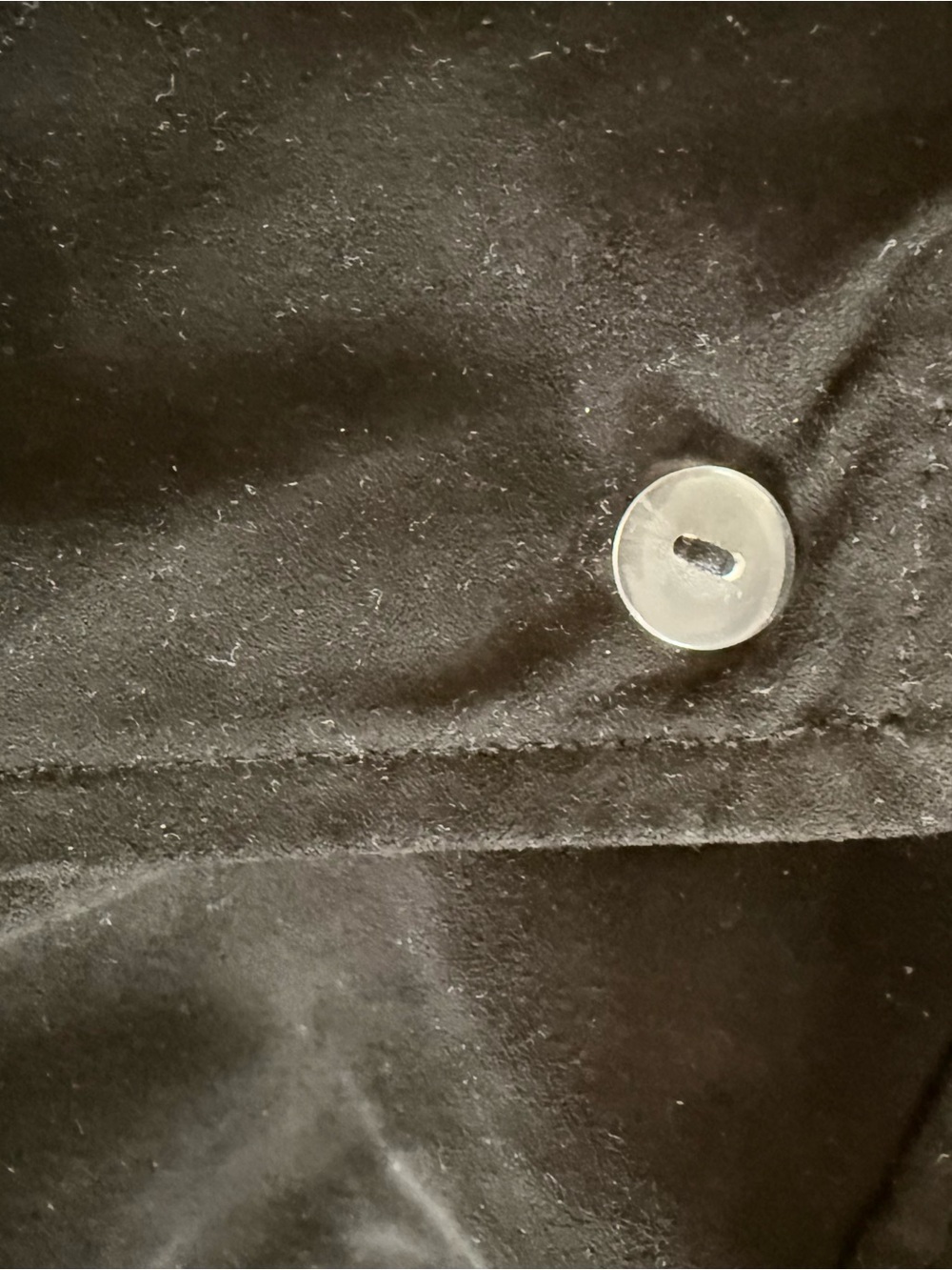 NEW! Bod & Christensen - Suede Button-Front Jacket - Black - Size M - Picture 10 of 11